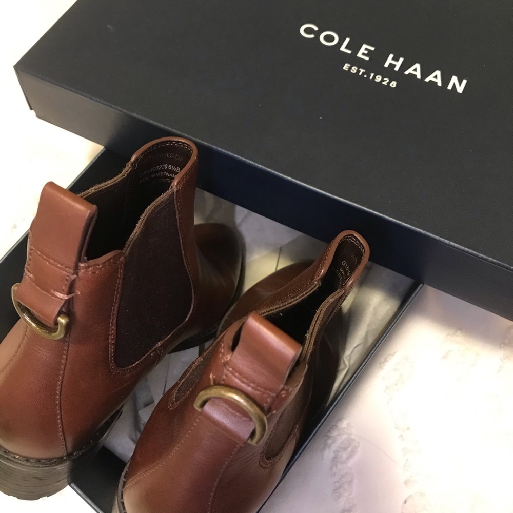 Brown leather Cole Haan Chelsea boots